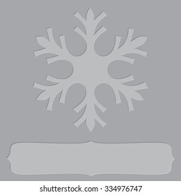 Letterpress embossed frame with a snowflake for your Christmas text.