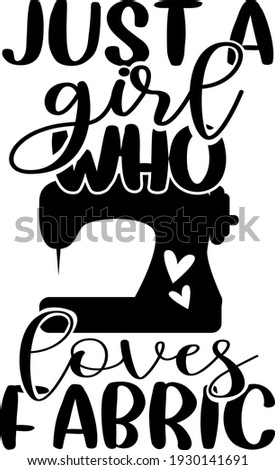 Letterring about sewing. Interesting, funny and cool inscription. Sewing machine illustration vector.