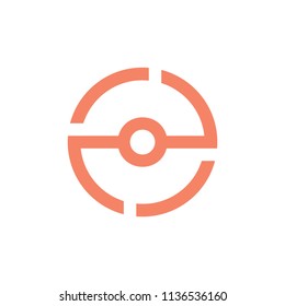 letters 2 e geometric logo vector