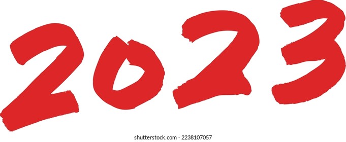 The letters "2023" written with a brush
