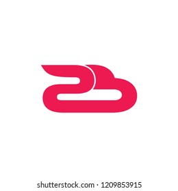 letters 2b linked logo vector