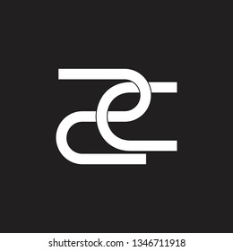 letters 2c simple line geometric logo vector
