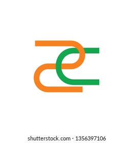 letters 2c simple line geometric logo vector