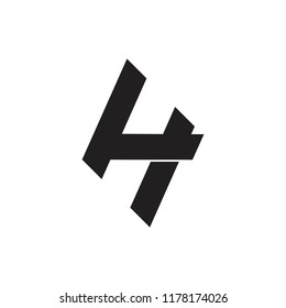 letters 4 h simple geometric logo