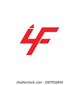 letters 4f linked design logo vector