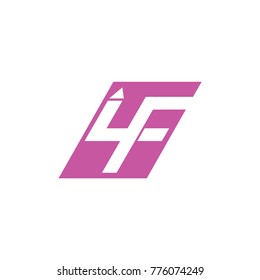 letters 4f linked negative space logo 