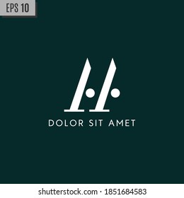 Letras A y A, icono del logotipo de la junta de AA. elemento vector.