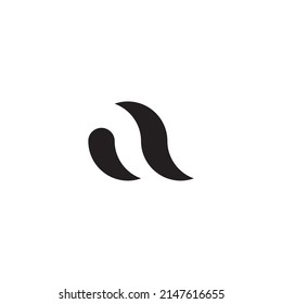 Letters a, Z and Q simple symbol logo vector