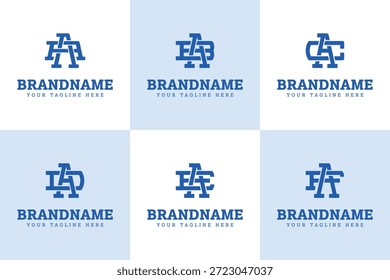 Letras AA AC AD AE AF Logo Set, para A BA CA DA EA FA iniciales
