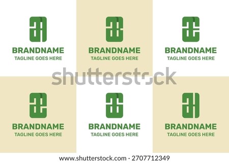 Letters AA AB AE AG AH Monogram Logo Set, great for AA BA EA GA HA Initials