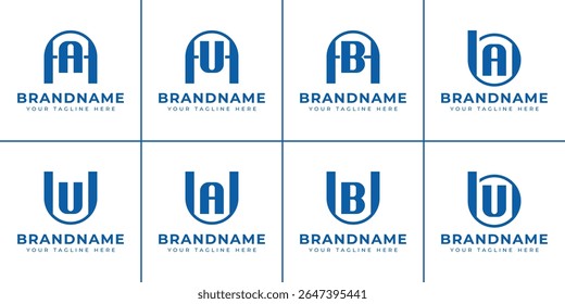 Letras AA AU AB BA UU UA UB BU Monograma do logotipo