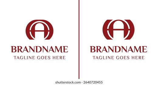 Letters AA and HA Monogram Logo, for any business or identity with AA AH HA initials