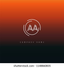 Letters A&A Joint logo icon vector element.
