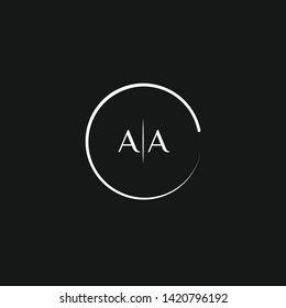 Letters AA logo template with modern style