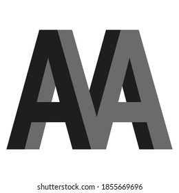 Letters a aa m logo. Creative vector concept. Flat vector. Construction building 3d logo icon design vector. Trendy design. Minimal alphabet font. Vector template. Modern technology concept