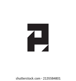letters A,a and P simple symbol box vector logo