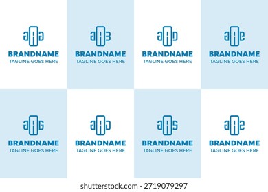Cartas AAA AAB AAD AAE AAAJ AAS AAZ Plus Conjunto de Logotipos, adequado para clínica, hospital, farmácia, médica ou marca positiva
