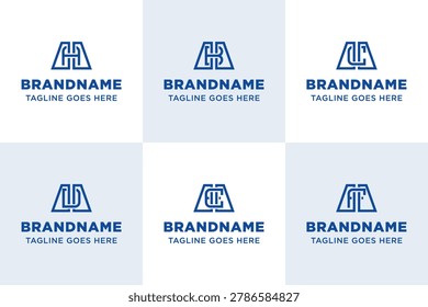 Letters AAA ABA ACA ADA AEA AFA Monogram Logo Set