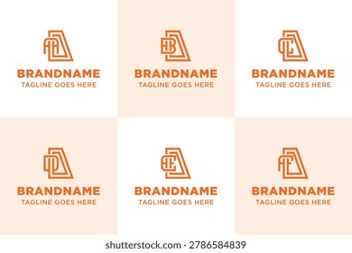 Letters AAA BAA CAA DAA EAA FAA Monogram Logo Set