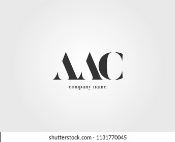 Letters AAC, A A C logo icon with business card vector template.
