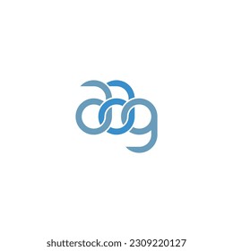 Letras Diseño del logotipo del monograma AAG
