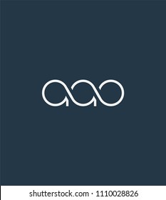 Letters AAO logo icon vector element.