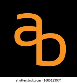 Letters A&B joint logo icon vector template