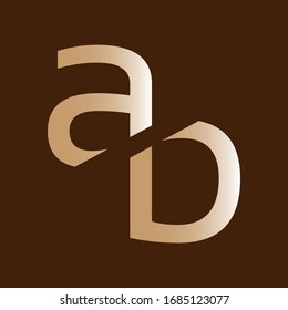 Letras Plantilla vectorial de icono del logotipo conjunto de A&B