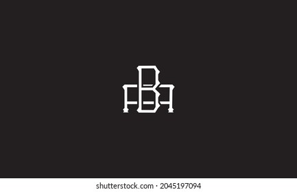 LETTERS AB LOGO DESIGN WITH NEGATIVE SPACE EFFECT