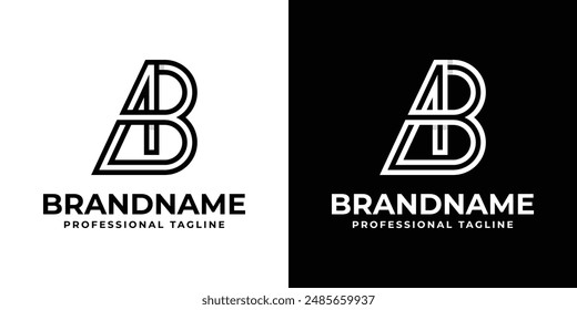 Letters AB Monogram Logo, suitable for any business AB or BA initials