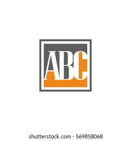 Letters ABC orange gray