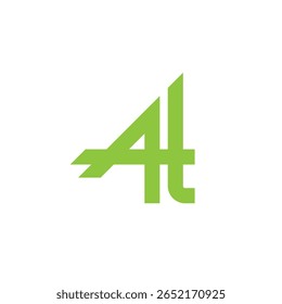 at letters abstract logo modern style