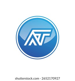 at letters abstract logo modern style