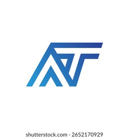 at letters abstract logo modern style