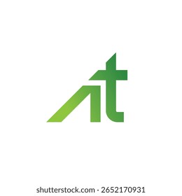 at letters abstract logo modern style