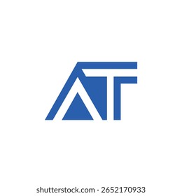 at letters abstract logo modern style