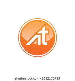 at letters abstract logo modern style