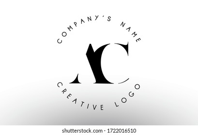Letters AC A C Logo with a minimalist design. Simple AC Icon with Circular Name Pattern. Creative Stamp Vector Illustration with letters A and C. 