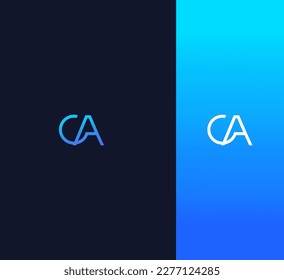 Letters AC, CA logo with a minimalist design. Letters with elegant, simple and two letters design.