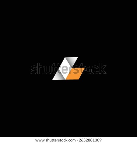 Letters AC or LC Isometric Logo. 
