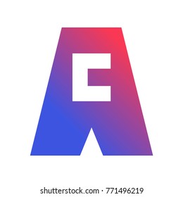 Letters AC. Logo, icon, mark, symbol concept. Vector illustration on white background.
