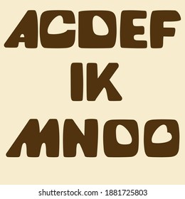 The letters - A,C,D,E,F,I,K,M,N,O of the original decorative alphabet svg