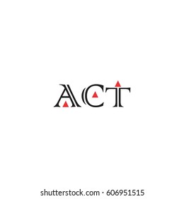 Letters ACT design logo vector