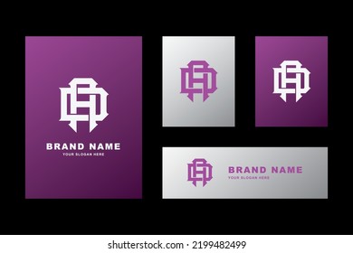 Letters AD or DA monogram template logo initial for clothing, apparel, brand