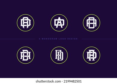 Letters AD or DA monogram template logo initial for clothing, apparel, brand