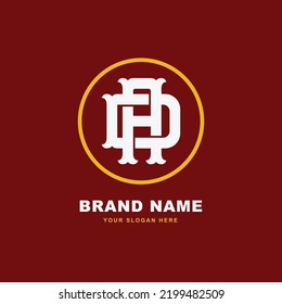 Letters AD or DA monogram template logo initial for clothing, apparel, brand