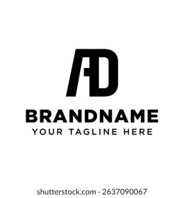 Letters AD Monogram Logo, suitable for any brand with DA or AD initials