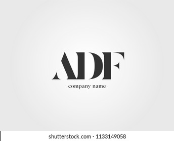 Letters ADF Joint logo icon vector element.