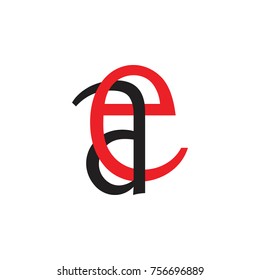 letters ae linked design logo vector
