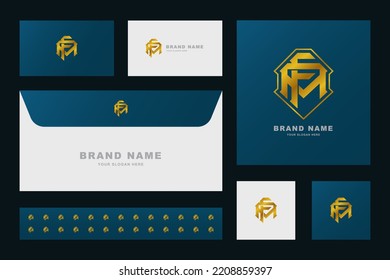 Anfangsbuchstaben AF oder FA-Monogramm-Vorlagenlogo für Schreibwaren